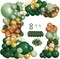148 pcs Safari Balloon Arch Kit, Sage Green Brown Jungle Wild One Balloon Garland with Animal Print Balloons Palm Leaves for Woodland Tropical Birthday Party Supplies Shower Decorations